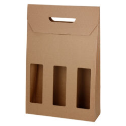 Box with window for 3 bottles, 75x230x310 mm