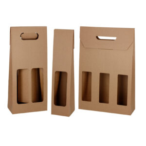 Bottle boxes with window, different sizes