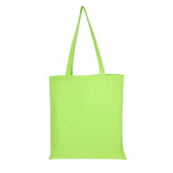 Bright green colour cotton bag, 38x42 cm