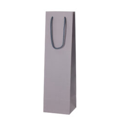 Paper bag for wine bottle in gray colour