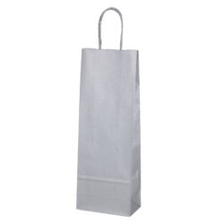 Silver colour kraft paper wine bag