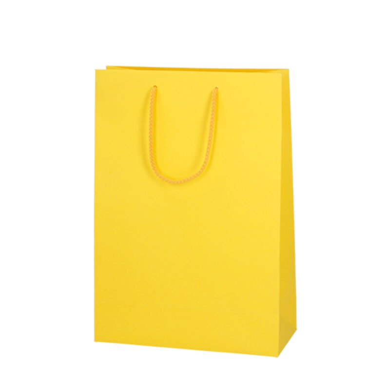 Желтый подарочный пакет