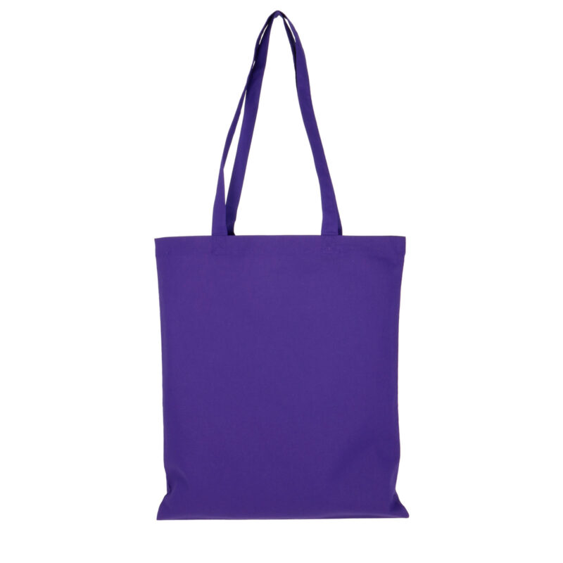 Purple colour cotton bag, 38x42 cm