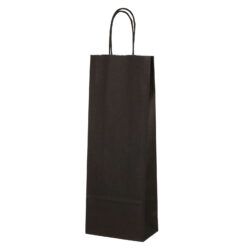 Black kraft paper wine bag