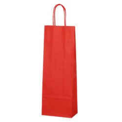 Red kraft paper wine bag