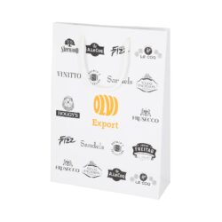 Ламинированный бумажный пакет с логотипом компании