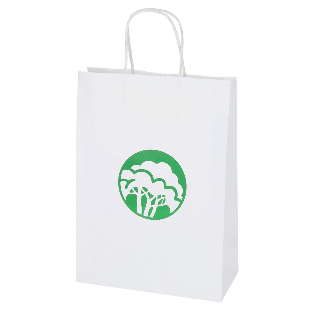 Spiraal pabersangadega valge paberkott