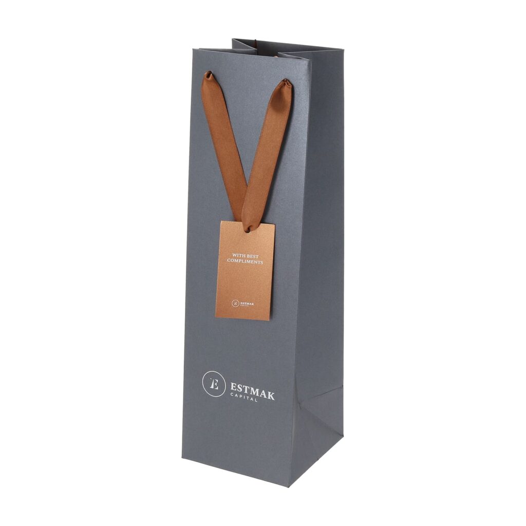 Disainpaberist kinkekott koos kaardiga veinile, eritellimus