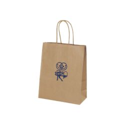 Paper bag with paper rope handles with logo print