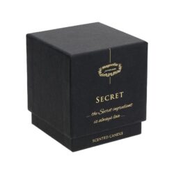 Gift box for candle packaging, black box with golden print