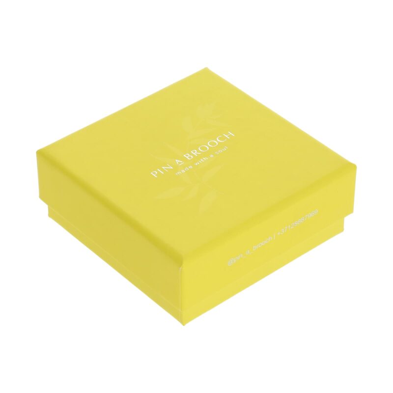 Yellow custom-made box with lid