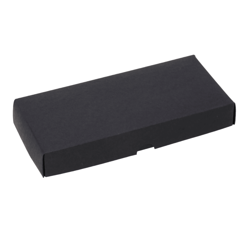 Kartongist kinkekarp kaanega, musta värvi