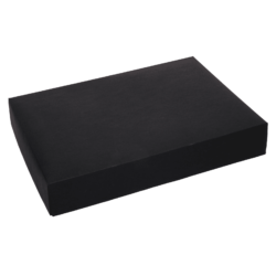 Cardboard gift box with lid, black color