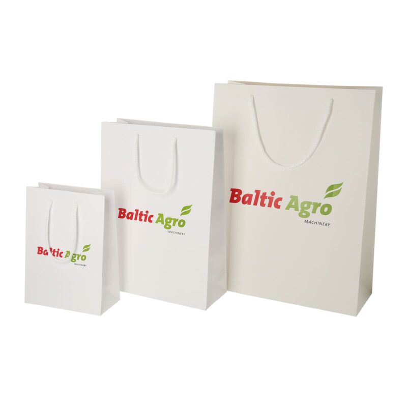 Gift bags, white, different sizes