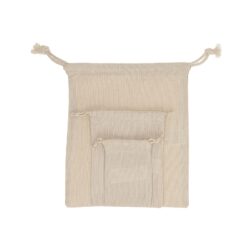 Beige recycled cotton drawstring bags, 3 sizes