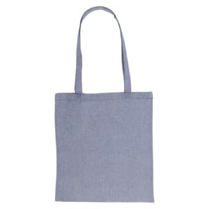Sinine ümbertöödeldud puuvillast riidest kott 38×42 cm