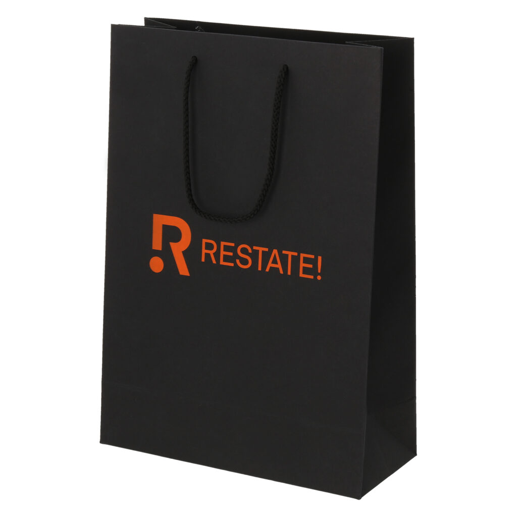 Musta värvi kinkekott, must paberkott